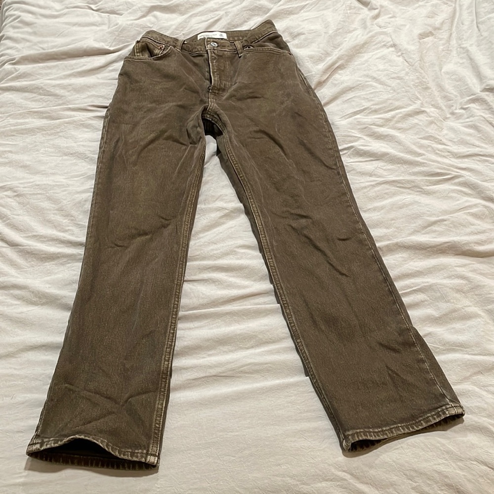 Abercrombie & Fitch Curve Love Ultra High Rise 90s Straight Jean